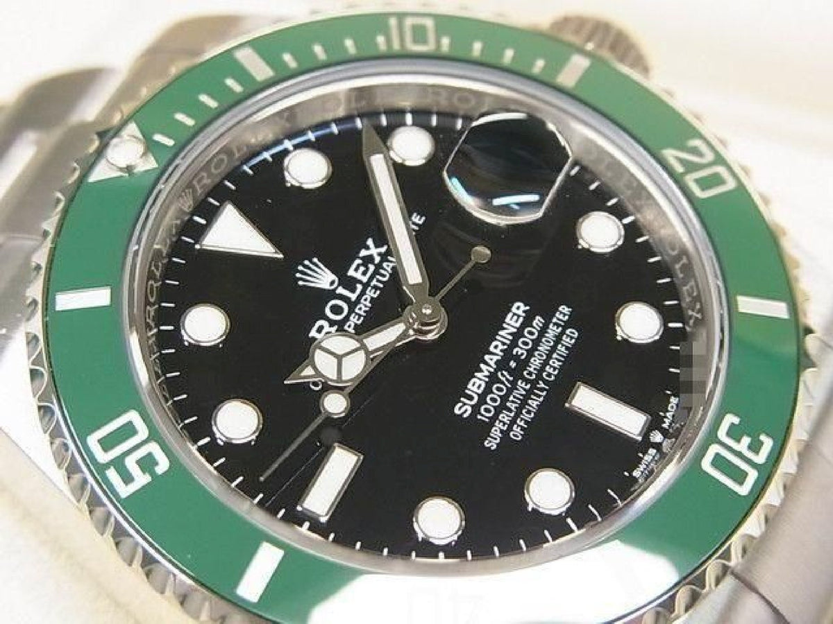 ROLEX Submariner date grøn bezel 126610LV '22 købt Herre 193897908 hannari-shop