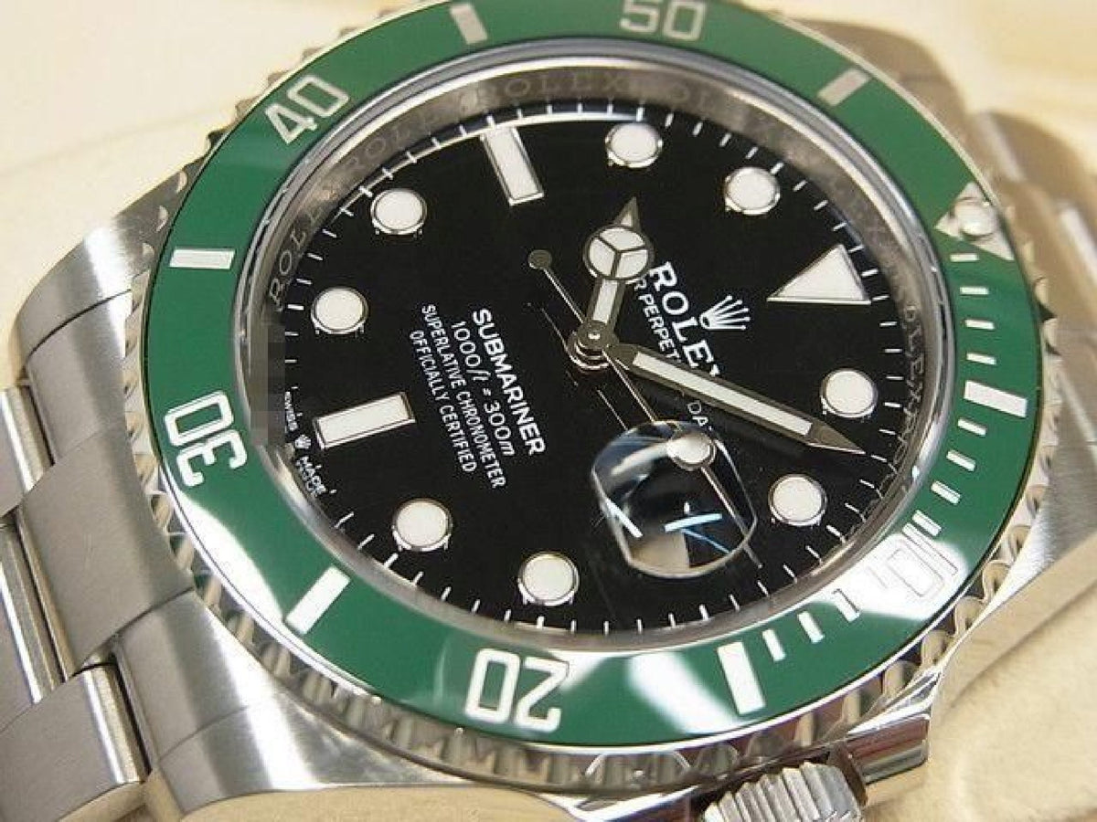 ROLEX Submariner date grøn bezel 126610LV '22 købt Herre 193897908 hannari-shop