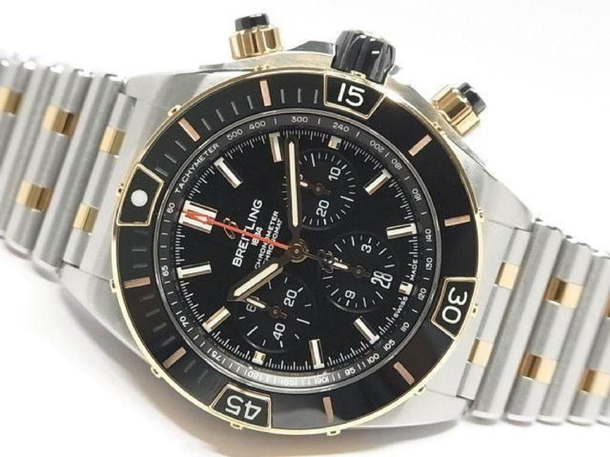 بريتلينغ سوبر كرونو مات B01 44 SS × ذهب أحمر UB0136 مواصفات السوار للرجال 193917457 hannari-shop