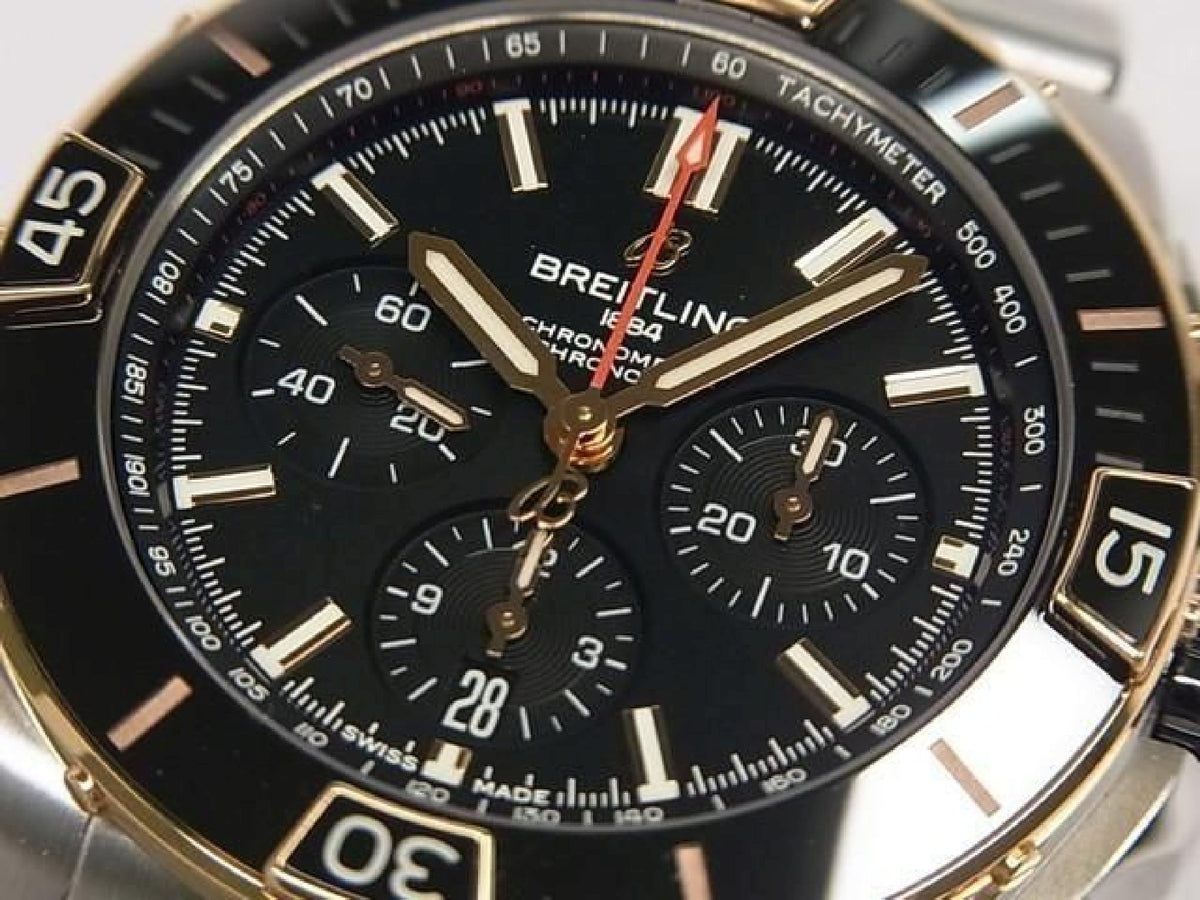 بريتلينغ سوبر كرونو مات B01 44 SS × ذهب أحمر UB0136 مواصفات السوار للرجال 193917457 hannari-shop
