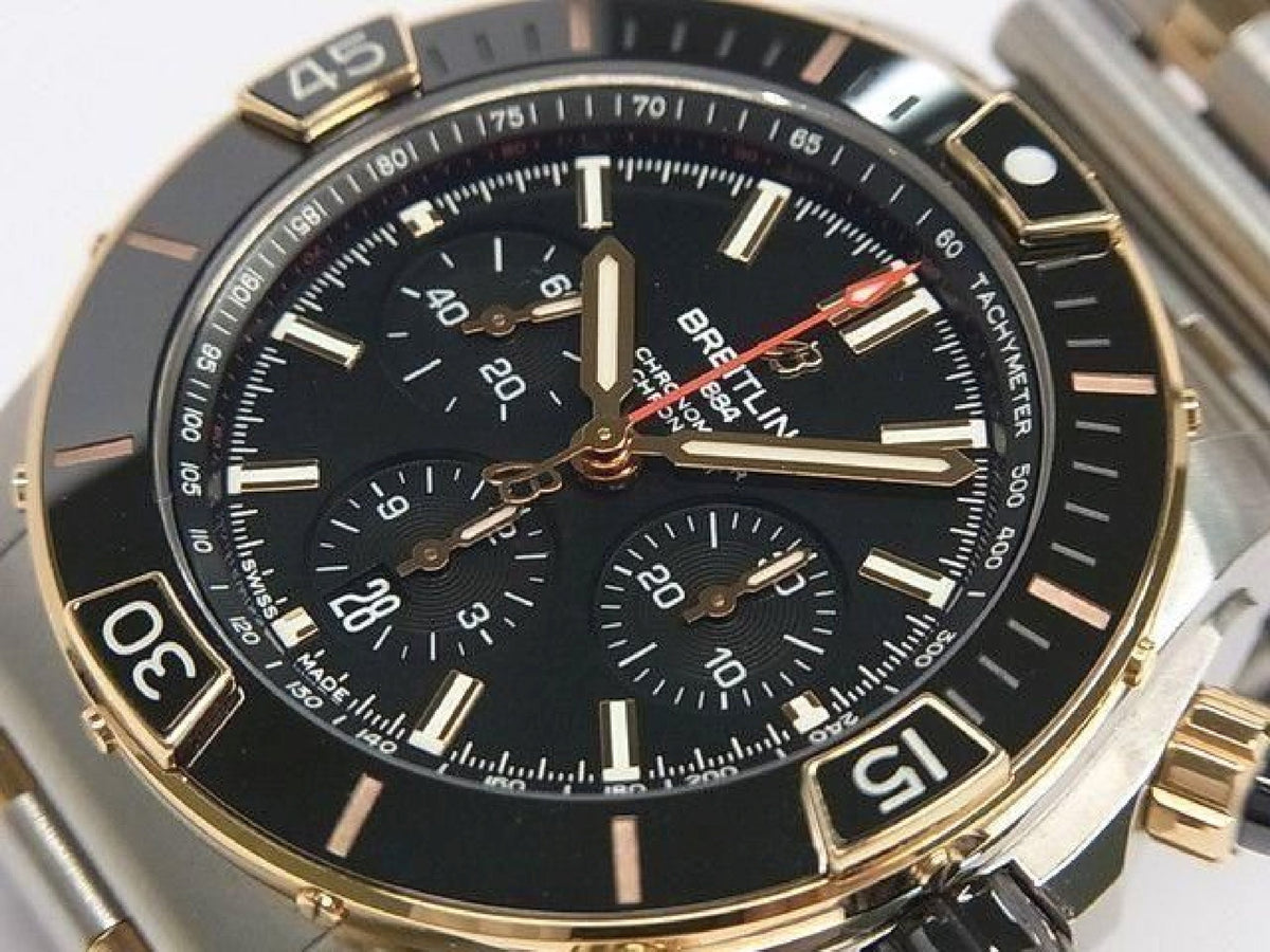 بريتلينغ سوبر كرونو مات B01 44 SS × ذهب أحمر UB0136 مواصفات السوار للرجال 193917457 hannari-shop