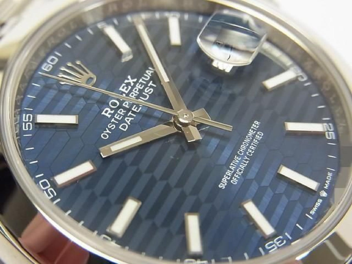 ROLEX Datejust41 blaues geriffeltes Motiv Ref.126300 Herren 194031462 hannari-shop