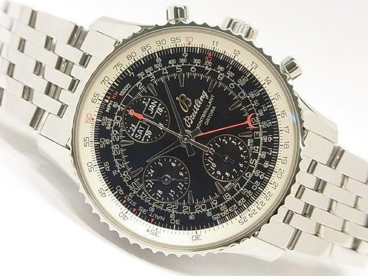 BREITLING Montbrillant Datora sort A21330 armbåndsspecifikation herre 194221755 hannari-shop