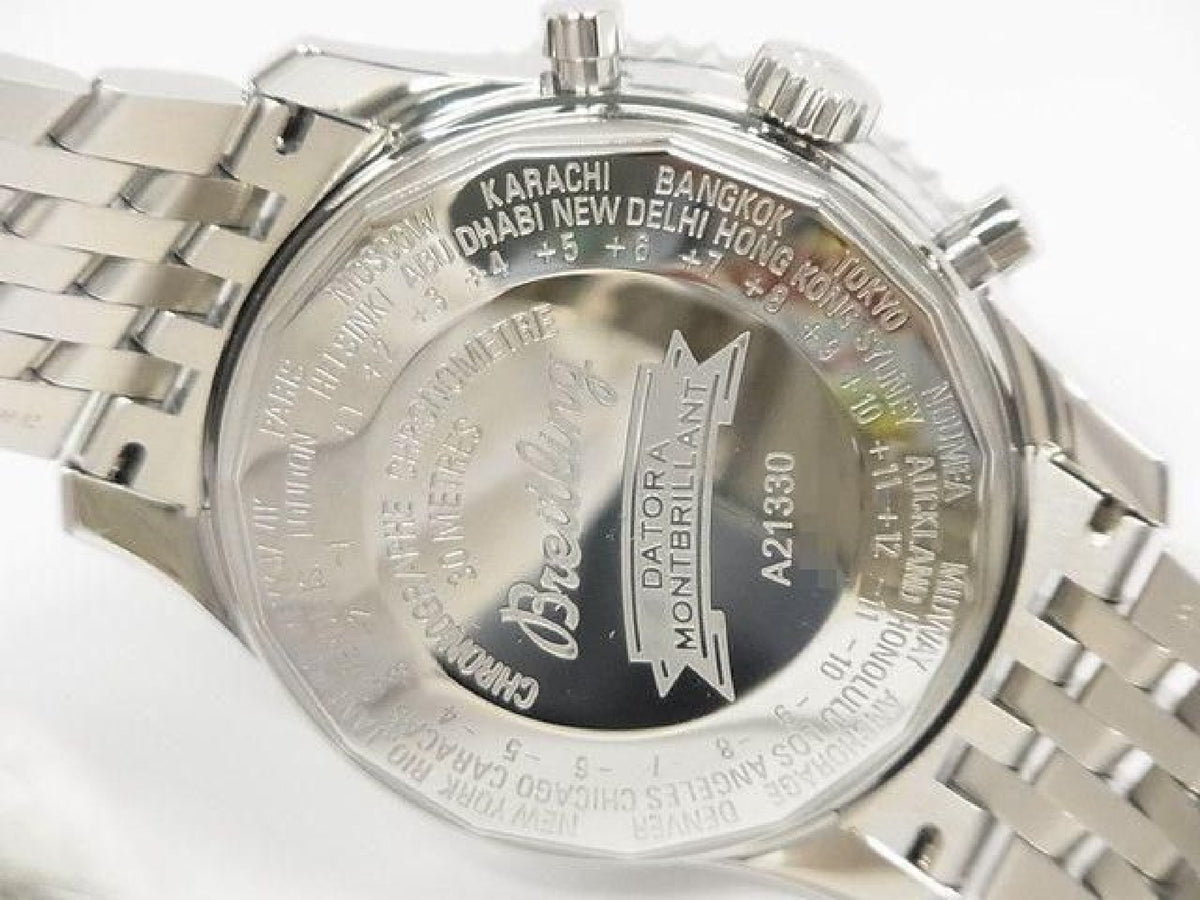 BREITLING Montbrillant Datora sort A21330 armbåndsspecifikation herre 194221755 hannari-shop