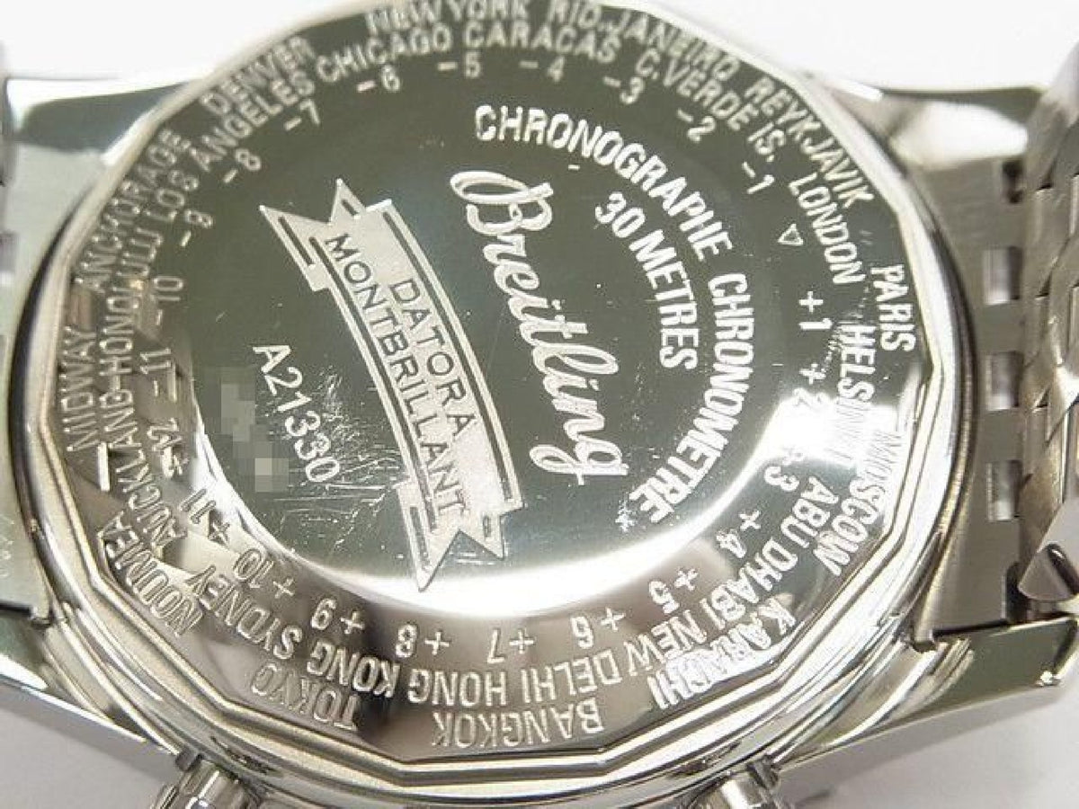 BREITLING Montbrillant Datora sort A21330 armbåndsspecifikation herre 194221755 hannari-shop