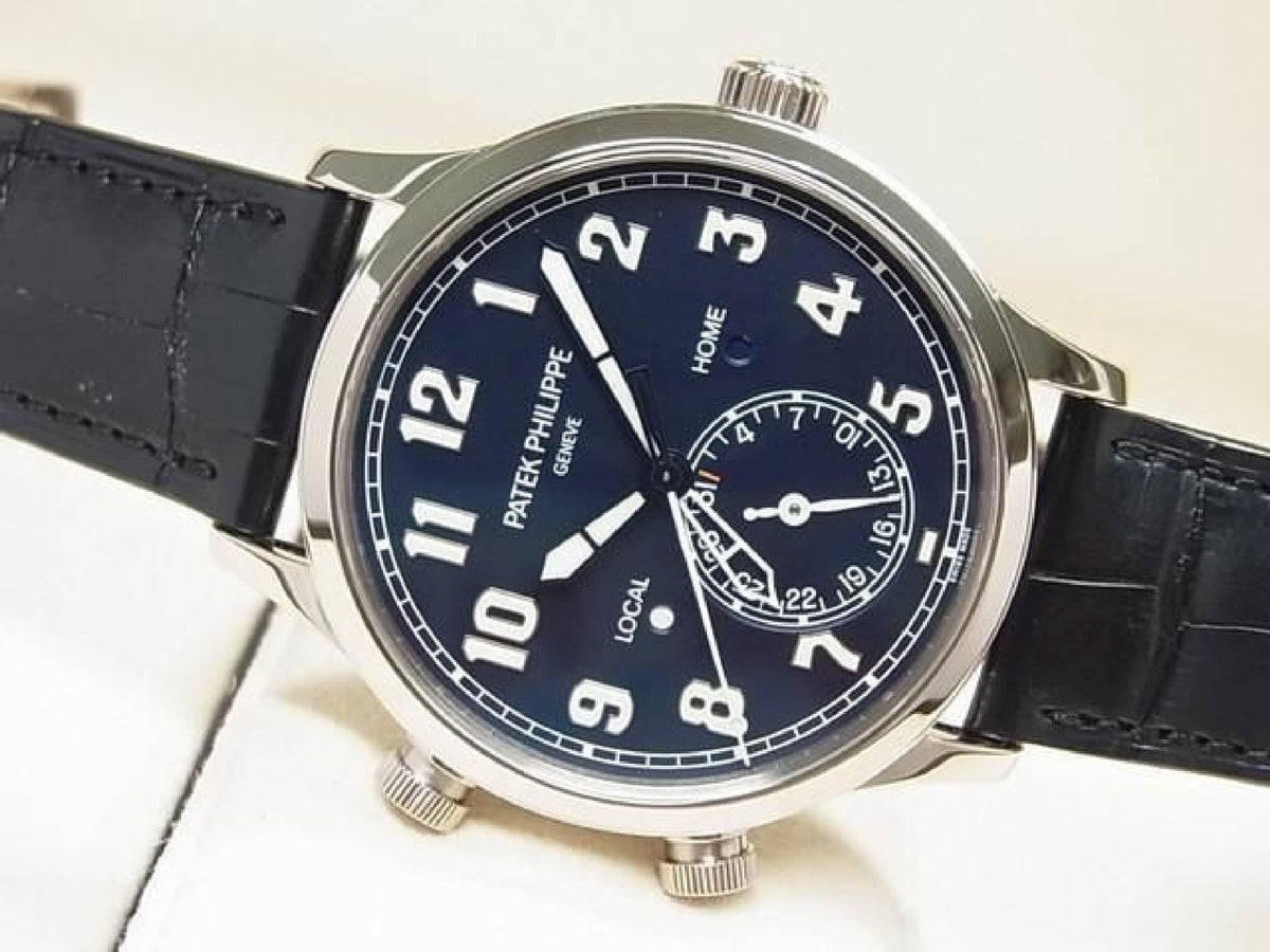 PATEK PHILIPPE Calatoraba Pilot's Travel Time 18KWG 5524G-001 Mens 194222577 hannari-shop