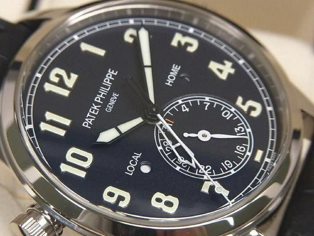 PATEK PHILIPPE Calatoraba Pilot's Travel Time 18KWG 5524G-001 Mens 194222577 hannari-shop