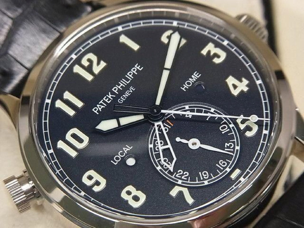 PATEK PHILIPPE Calatoraba Pilot's Travel Time 18KWG 5524G-001 Mens 194222577 hannari-shop