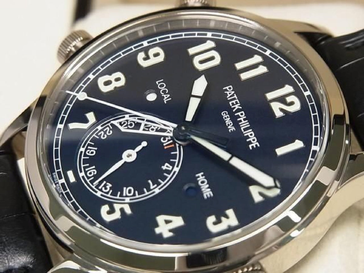 PATEK PHILIPPE Calatoraba Pilot's Travel Time 18KWG 5524G-001 Mens 194222577 hannari-shop