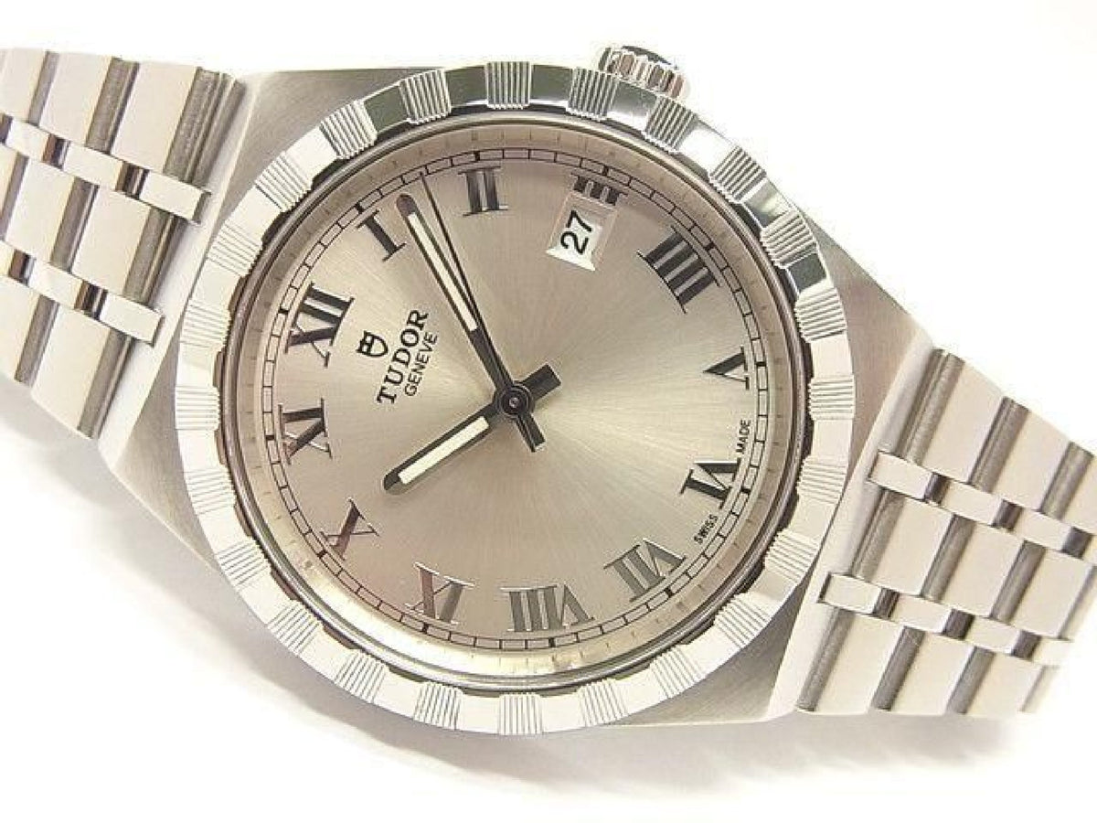 TUDOR Royal 38 MM quadrante argento 28500 Uomo 194241742 hannari-shop