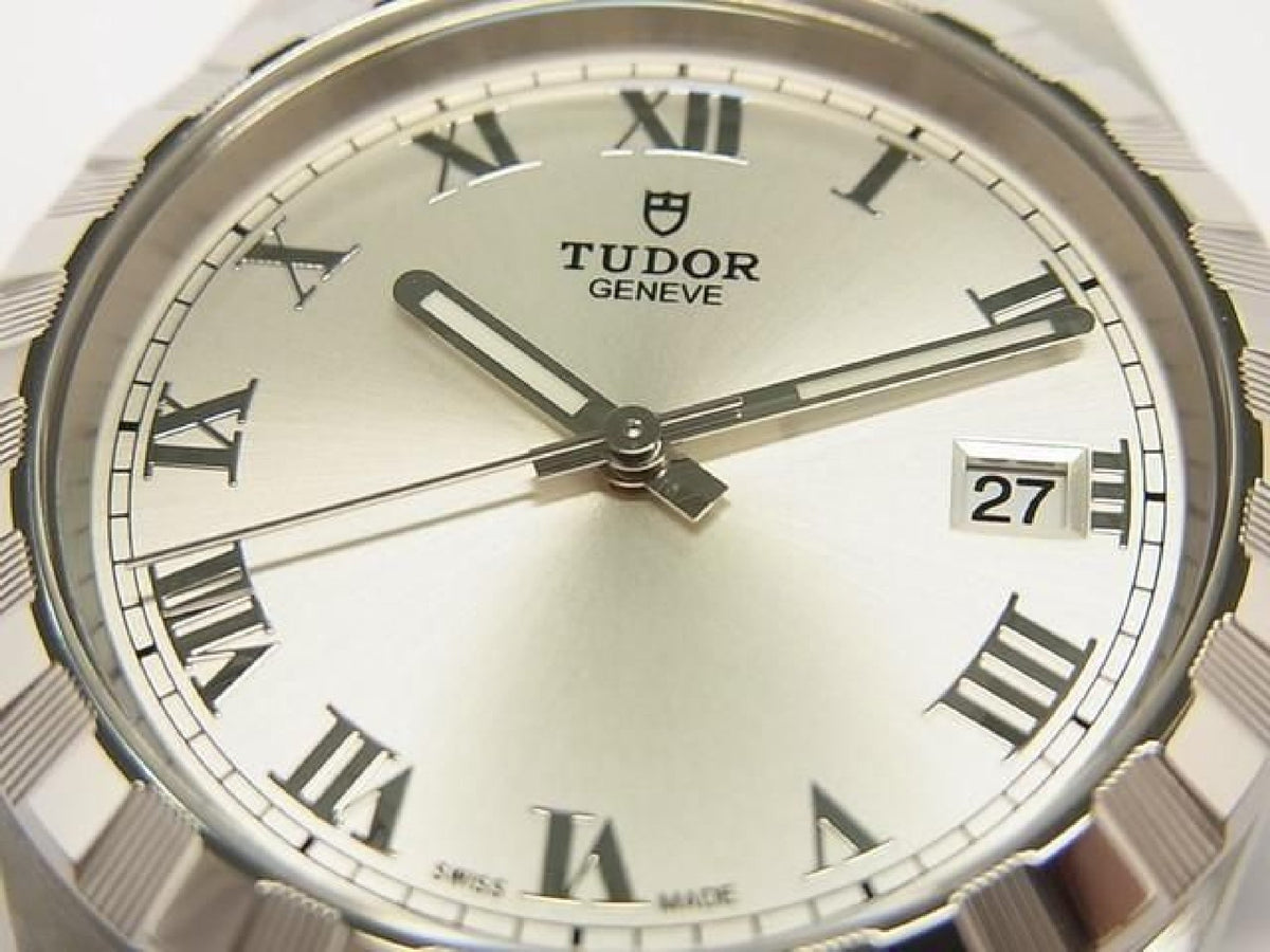 TUDOR Royal 38 MM quadrante argento 28500 Uomo 194241742 hannari-shop