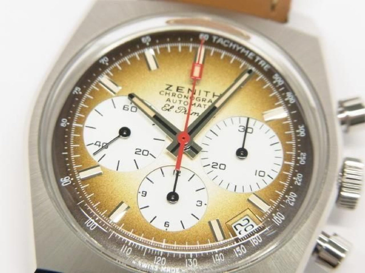 زينيث كرونو ماستر ريفيفال إل بريميرو A385 تدرج بني 03.A384.400/385.C855 للرجال 194243077 hannari-shop