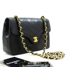 CHANEL Small Single Flap Chain Shoulder Bag Black Quilted Lambskin n03 hannari-shop