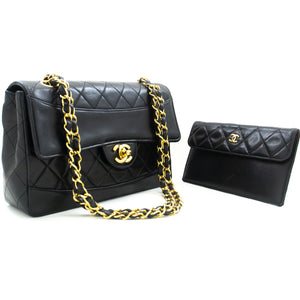 CHANEL Vintage Classic Chain Shoulder Bag Single Flap Quilted Lamb m91 hannari-shop