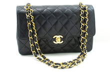 CHANEL Vintage Classic Double Flap Small Chain Shoulder Bag Black m92 hannari-shop