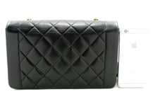 CHANEL Diana Flap Chain Shoulder Bag Black Quilted Lambskin Purse n18 hannari-shop