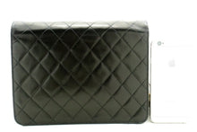 CHANEL Chain Shoulder Bag Clutch Black Quilted Flap Lambskin Purse n50 hannari-shop