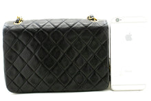 CHANEL Mini Small Chain Shoulder Bag Black Lambskin Quilted Flap n15 hannari-shop