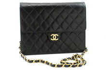 CHANEL Small Chain Shoulder Bag Clutch Black Quilted Flap Lambskin n93 hannari-shop