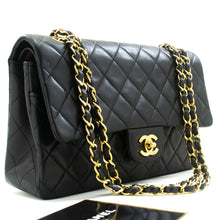 CHANEL Classic Double Flap 10" Chain Shoulder Bag Black Lambskin p31 hannari-shop