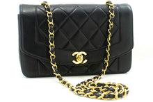 CHANEL Diana Flap Chain Shoulder Bag Black Quilted Lambskin Purse p33 hannari-shop