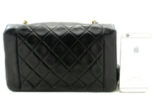 CHANEL Diana Flap Chain Shoulder Bag Black Quilted Lambskin Purse p38 hannari-shop