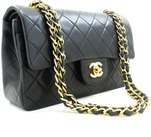 CHANEL Classic Double Flap 9" Chain Shoulder Bag Black Lambskin p43 hannari-shop