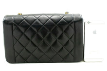 CHANEL Diana Flap Chain Shoulder Bag Black Quilted Lambskin Purse p47 hannari-shop