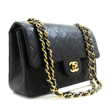 CHANEL Classic Double Flap 9" Chain Shoulder Bag Black Lambskin j19 hannari-shop