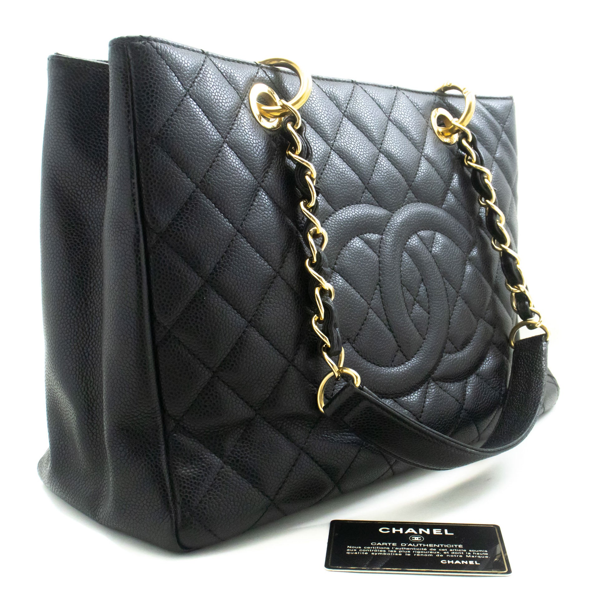 CHANEL Grained Calfskin GST 13" Shopping Tote Chain Skuldertaske p67 hannari-shop