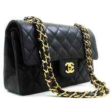 CHANEL Classic Double Flap 9" Chain Shoulder Bag Black Lambskin p51 hannari-shop