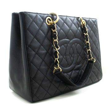 CHANEL Grained Calfskin GST 13" Shopping Tote Chain Shoulder Bag p95 hannari-shop