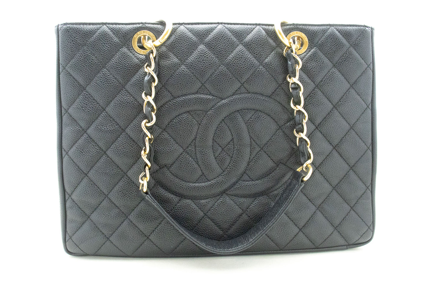 CHANEL Grained Calfskin GST 13" Shopping Tote Chain Skuldertaske p95 hannari-shop