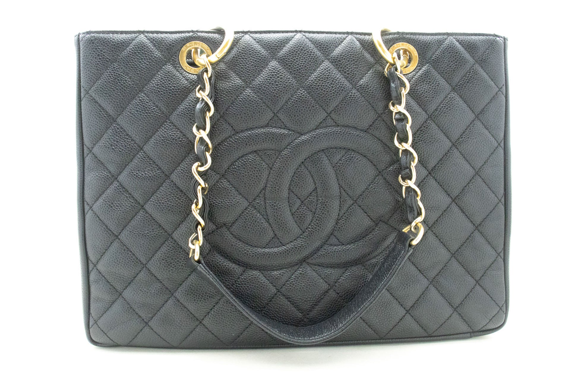 CHANEL Grained Calfskin GST 13" Shopping Tote Chain Skuldertaske p95 hannari-shop
