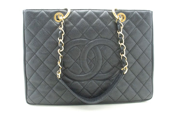 CHANEL Grained Calfskin GST 13" Shopping Tote Chain Shoulder Bag p95 hannari-shop