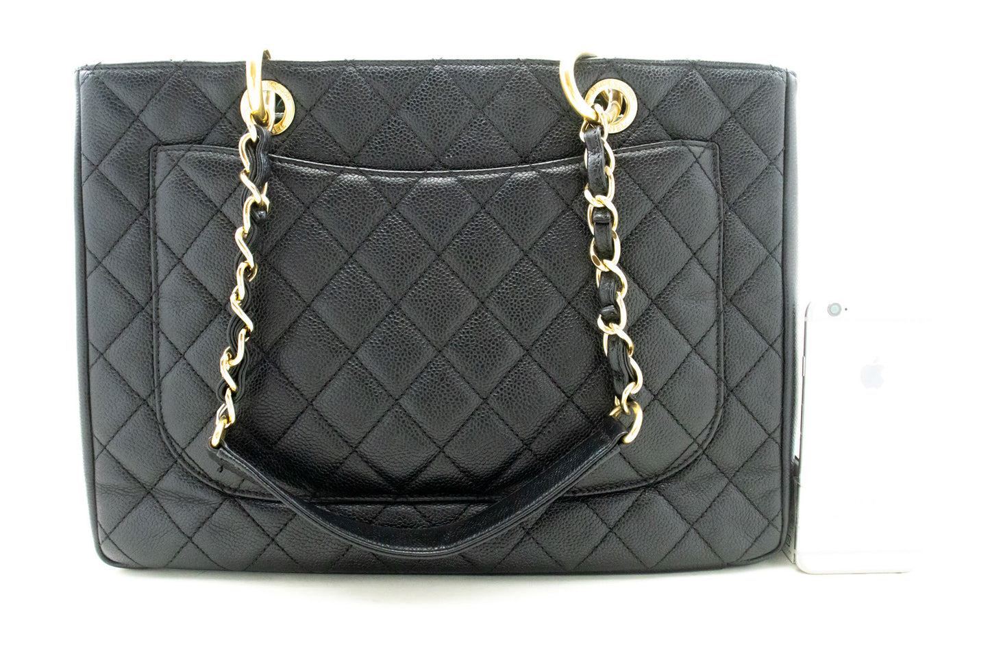 CHANEL Grained Calfskin GST 13" Shopping Tote Chain Skuldertaske p95 hannari-shop