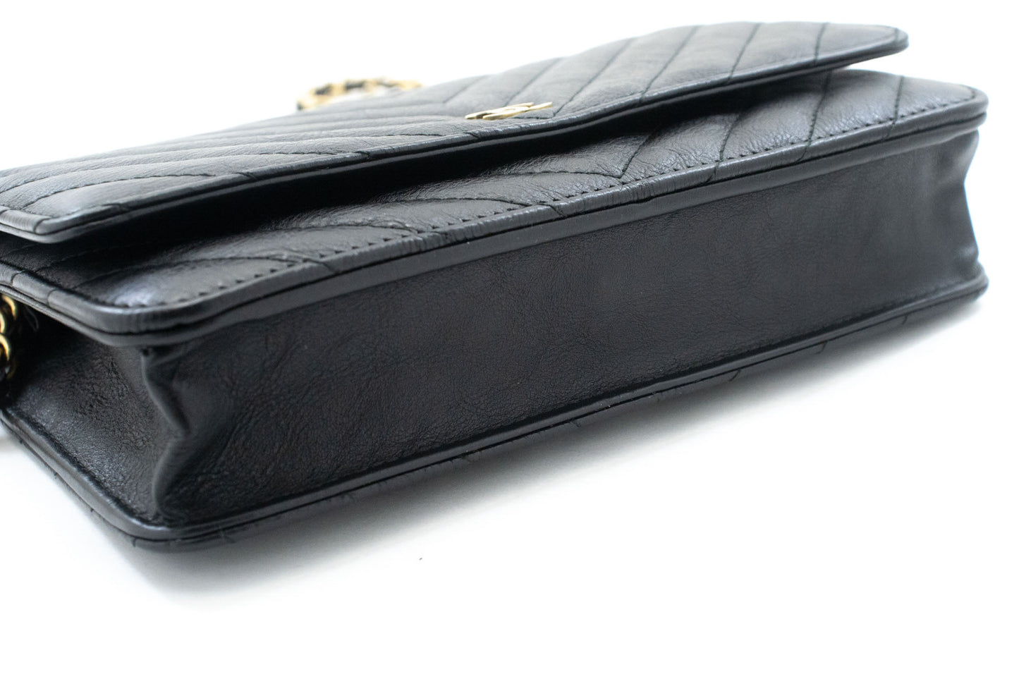 CHANEL V-Stitch kalveskind Wallet On Chain WOC skuldertaske med kæde ab2 hannari-shop