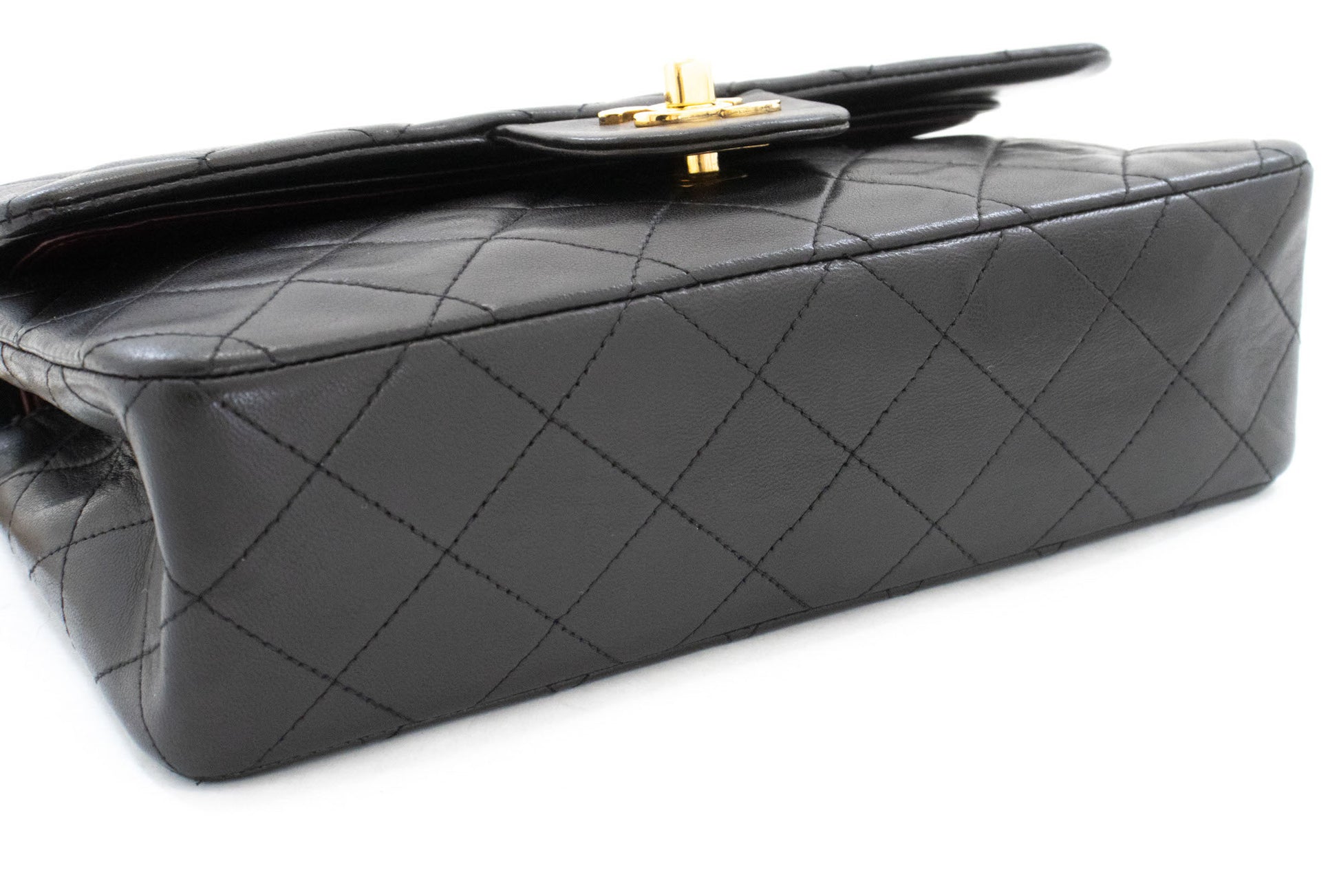 CHANEL Classic Double Flap 9" Chain Skuldertaske Sort Lammeskind ai7 hannari-shop