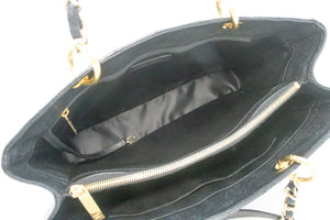 CHANEL Caviar GST 13" Grand Shopping Tote Chain Shoulder Bag Black m14