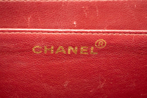 CHANEL Classic Large 13" Flap Chain Shoulder Bag Black Lambskin m12