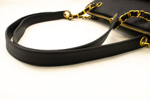 CHANEL Caviar Large Chain Shoulder Bag Black Leather Gold Zipper m21