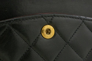 Τσάντα ώμου με αλυσίδα CHANEL Classic Double Flap 10" Μαύρο Lambskin m24