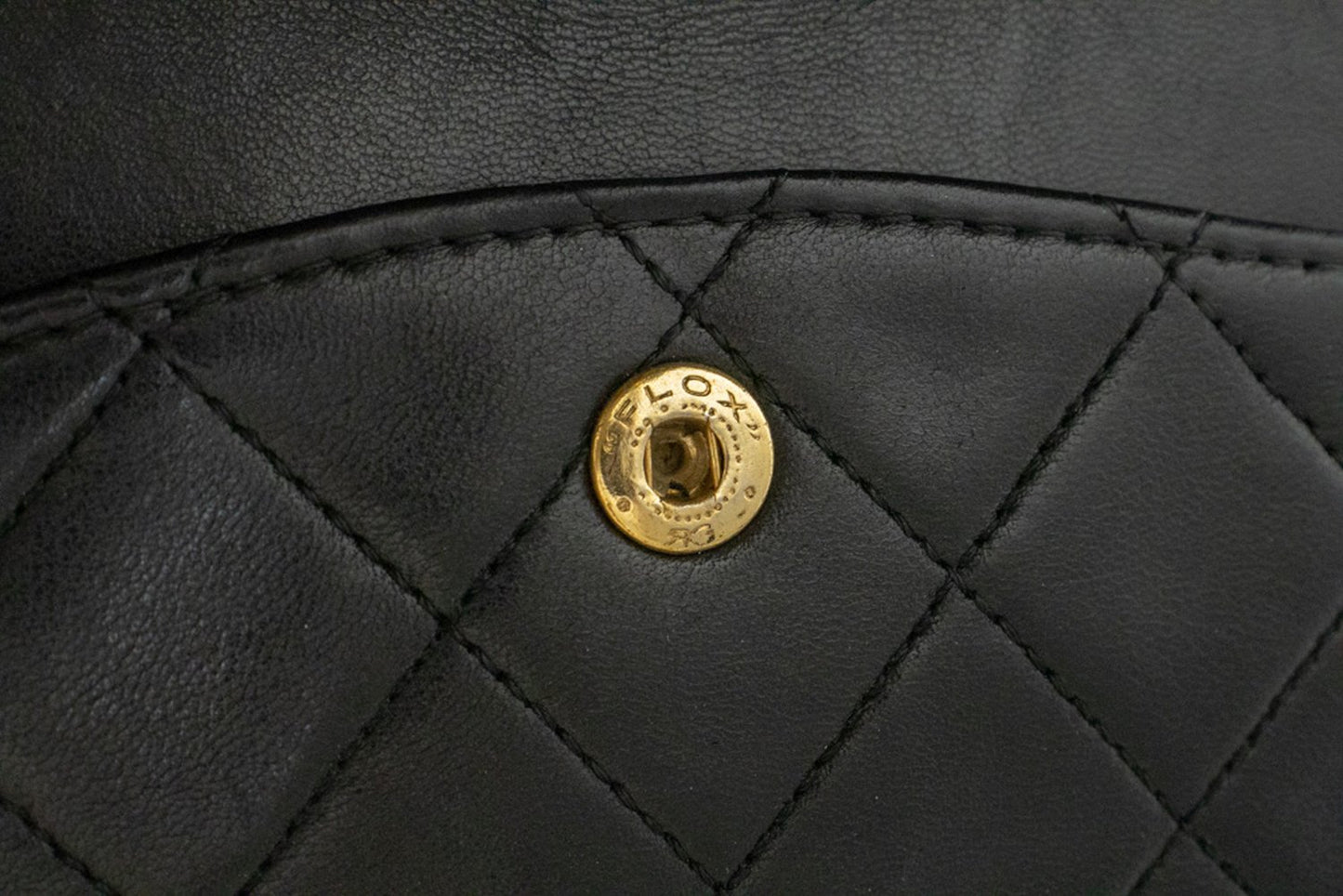 CHANEL Classic Double Flap 10" ketting schoudertas zwart lamsleer ak8 hannari-shop
