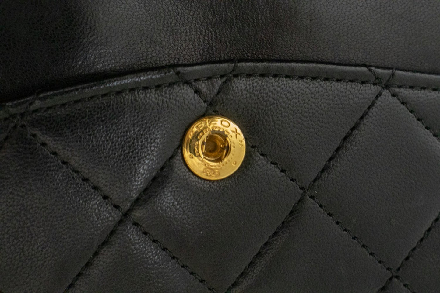 CHANEL Classic Double Flap 10" kæde skuldertaske i sort lammeskind ak9 hannari-shop