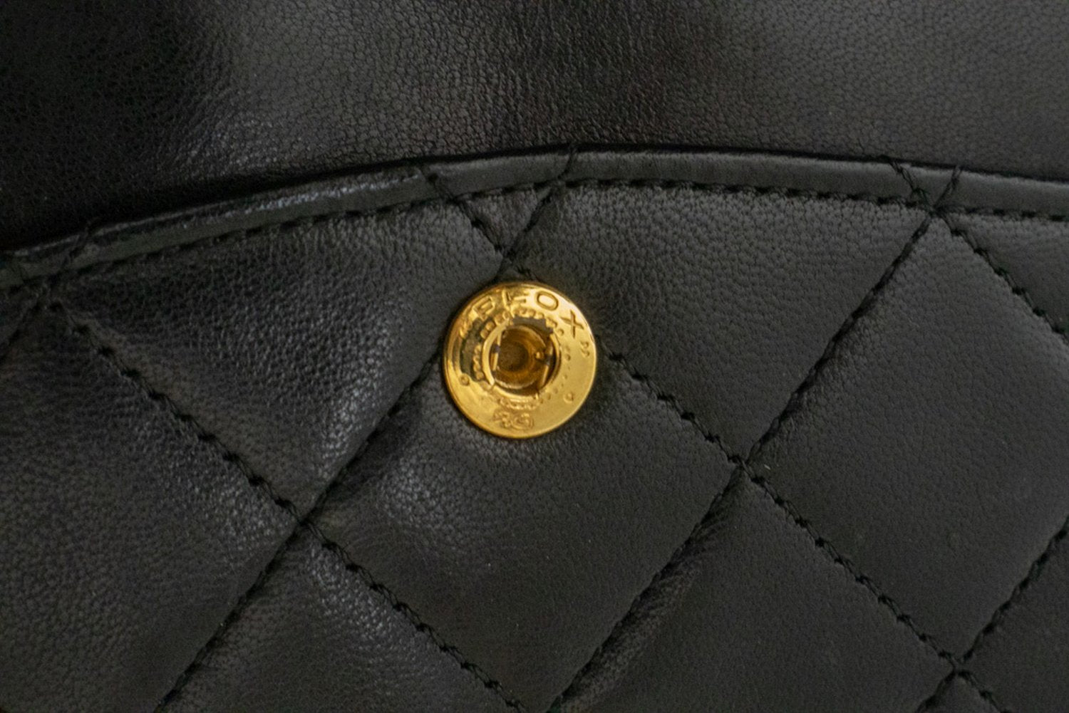 CHANEL Classic Double Flap 10" kæde skuldertaske i sort lammeskind ak9 hannari-shop