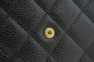 CHANEL Caviar Wallet On Chain WOC Sort skuldertaske Crossbody m46