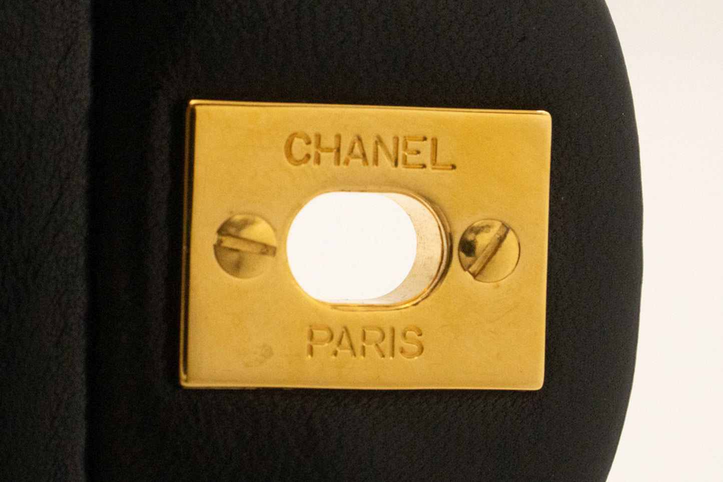 CHANEL Classic Double Flap 10" Chain Shoulder Bag Black Lambskin am9 hannari-shop