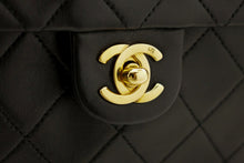 CHANEL Μίνι τετράγωνο Τσάντα ώμου με αλυσίδα χιαστί μαύρο πάπλωμα g36