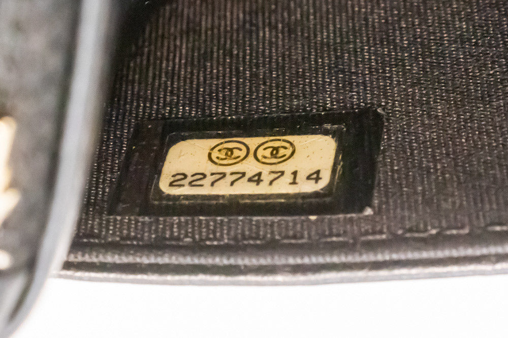CHANEL Black Classic Wallet On Chain WOC Shoulder Bag Crossbody ao2 hannari-shop