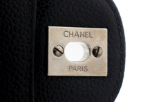 Τσάντα ώμου CHANEL Classic Large 11" με μαύρη κοκκώδη δέρμα μοσχαριού h58